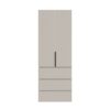 Hinged combined wardrobe №5 Light 160x220x50 cm – Cashmere