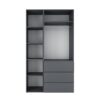 Hinged combined wardrobe №7 Light 120x220x50 cm – Graphite