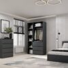 Hinged combined wardrobe №7 Light 120x220x50 cm – Graphite