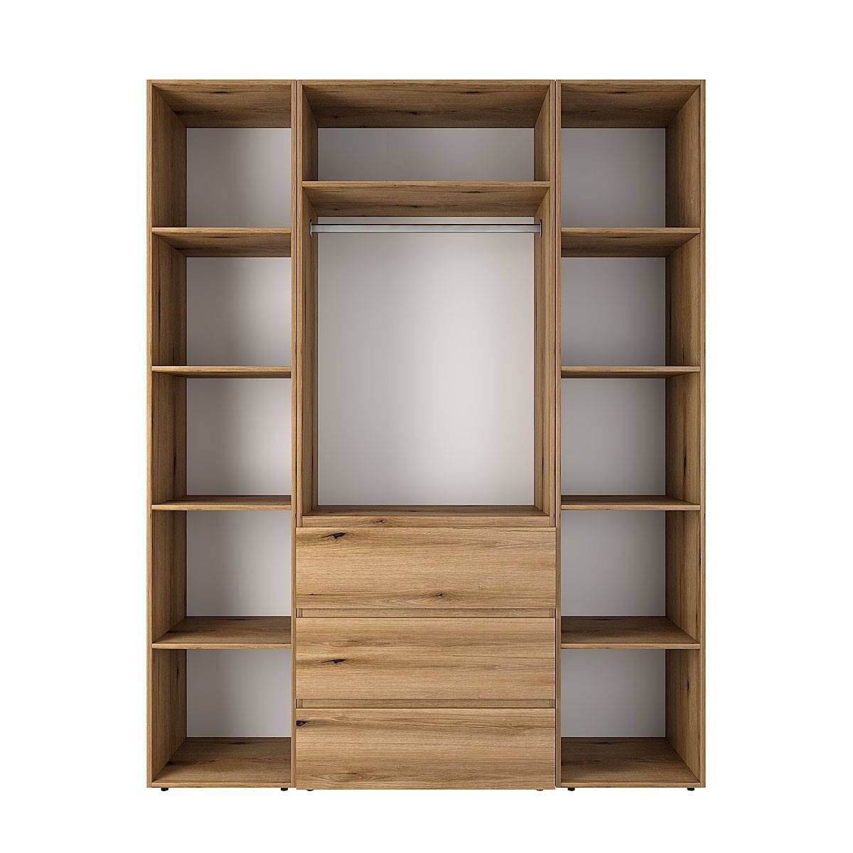 Hinged combined wardrobe №8 Light 160x220x50 cm – Evoke Oak