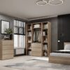 Hinged combined wardrobe №9 Light 160x220x50 cm – Sonoma Oak