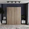 Juno Double Murphy Bed 160*200 Vertical – Ash / Sonoma Oak