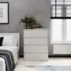 Light 4 drawer chest dresser 81x103x42.5 cm – White Diamond