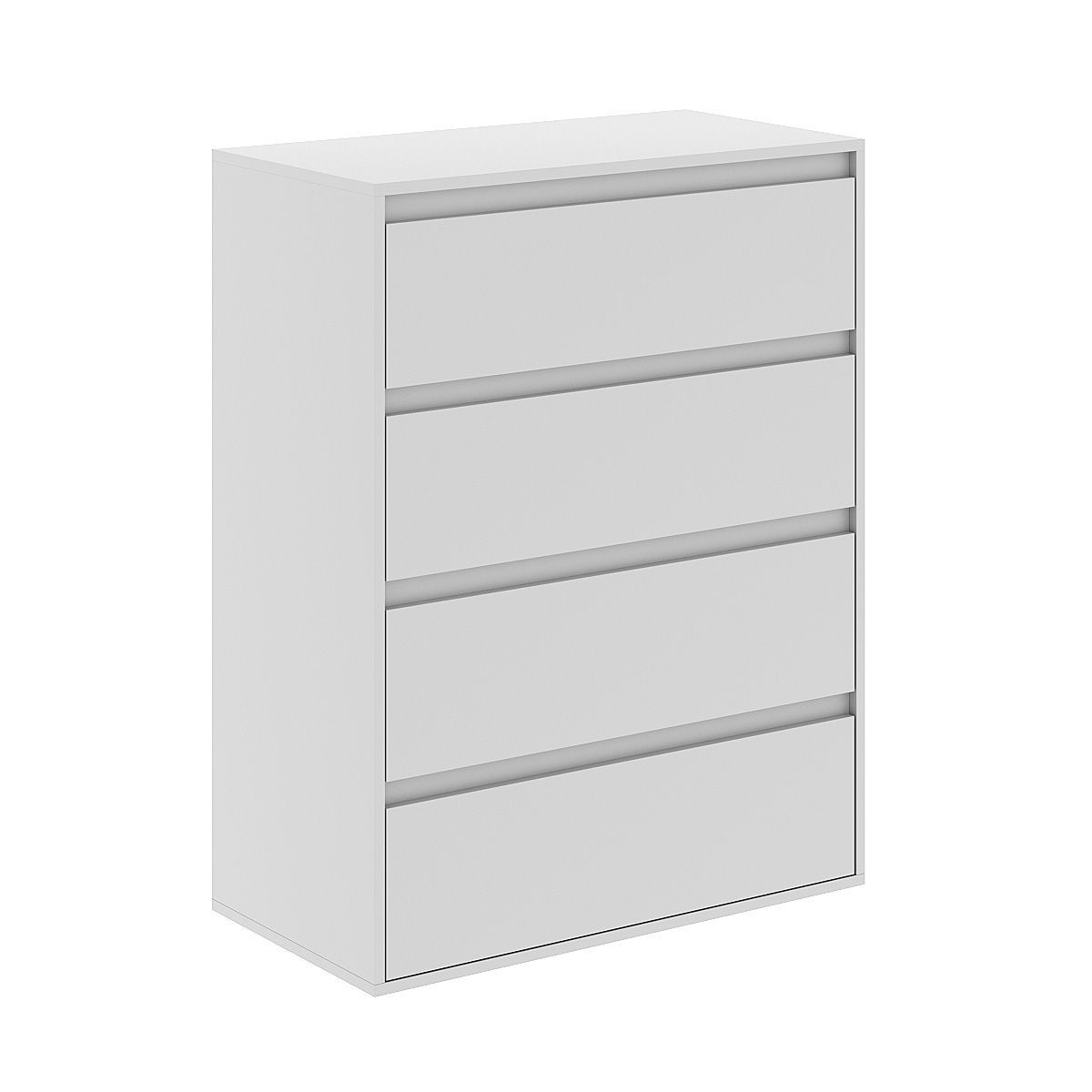 Комод на 4 ящика Light 81x102x42.5 см – Белый бриллиант