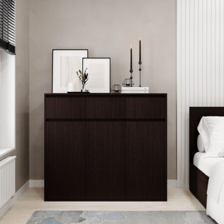 Комод на 6 ящиков в спальню Light 3x3 120x104x42 см – Венге