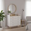Asgard Scandinavian 4 drawer dresser 82x95x40 cm – Craft Gold Oak / White Diamond