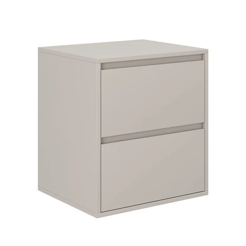 Light bedroom range: European king size bed frame and 2 bedside tables – Cashmere