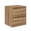 Light 2 drawer bedside cabinet 50x54.8x42 cm – Evoke Oak