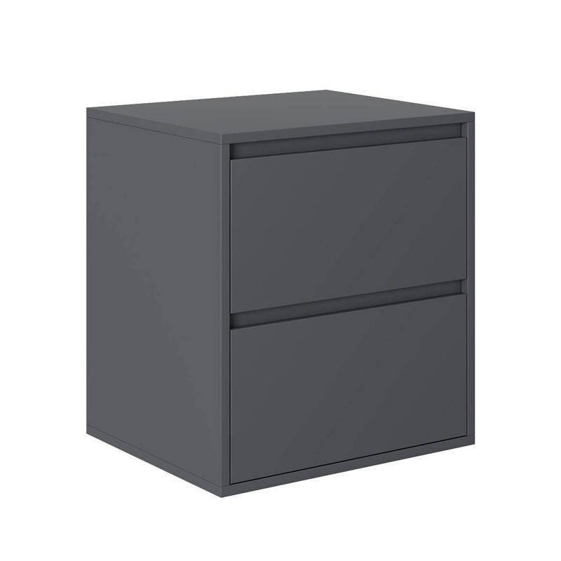 Light 2 drawer bedside cabinet 50x54.8x42 cm – Graphite