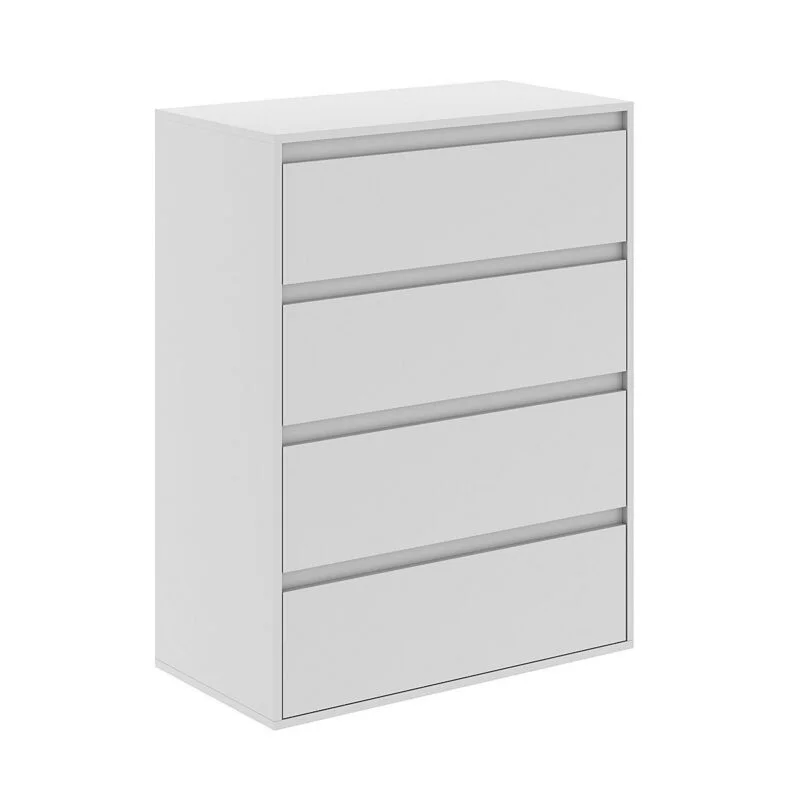 Light 4 drawer chest dresser 81x103x42.5 cm – White Diamond