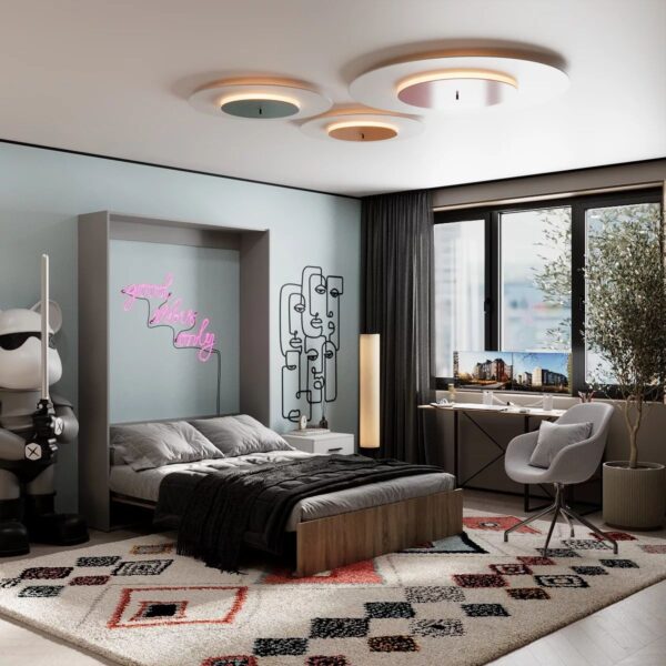 Mitra wall bed 140*200 Vertical – Ash / Sonoma Oak