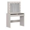 Malta vanity table with mirror and lights 94x140/75x43 cm – Cashmere