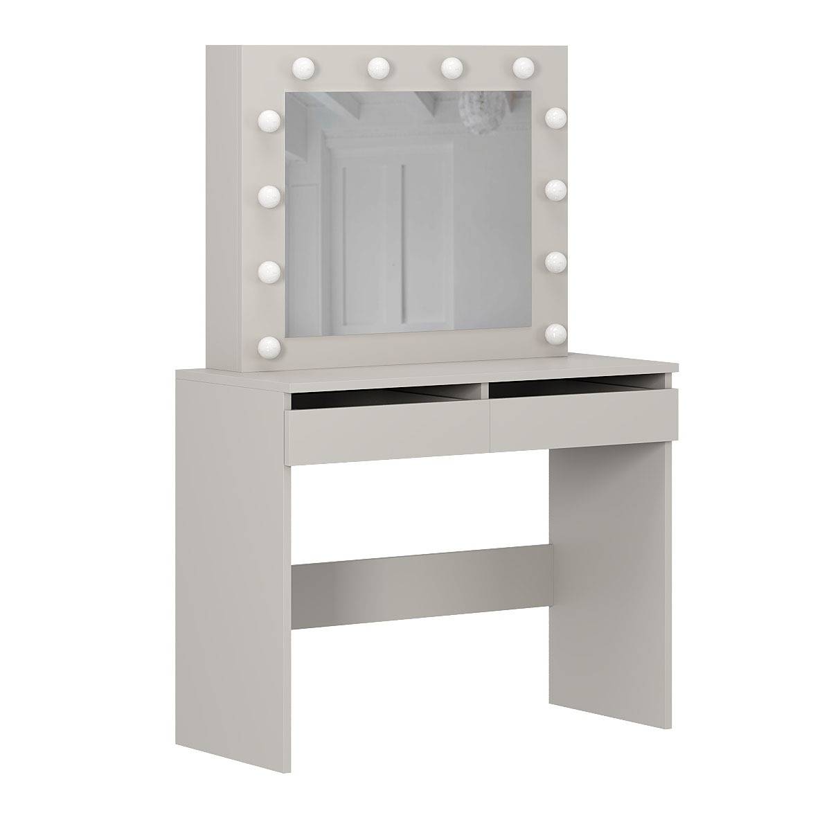 Malta vanity table with mirror and lights 94x140/75x43 cm – Cashmere
