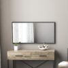 Ascet black rectangle mirror 100x49 cm – Black