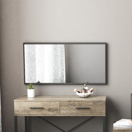 Настінне прямокутне дзеркало Ascet 100x49 см – Чорний