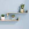Полочка на стену (комплект 2 в 1) Asgard 82x12x20 см – Дуб Крафт золотой