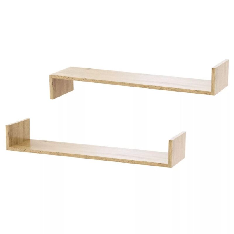 Поличка на стіну (комплект 2 в 1) Asgard 82x12x20 см – Дуб Крафт золотий
