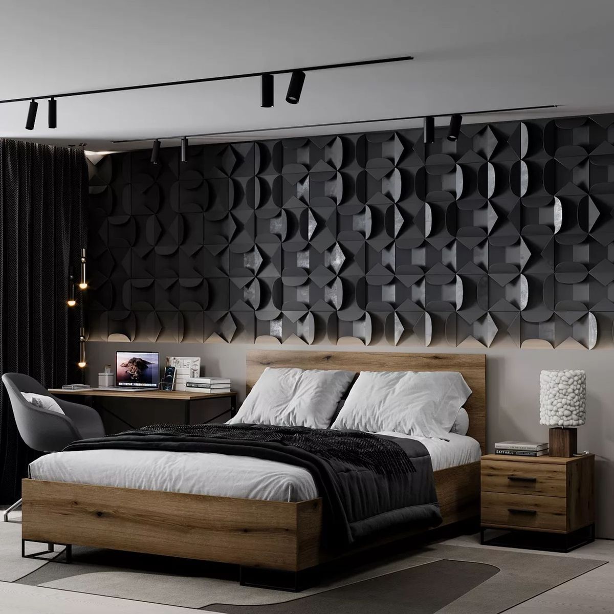 Прикроватная тумба лофт Ascet 48x45x42.5 см – Дуб Эвок