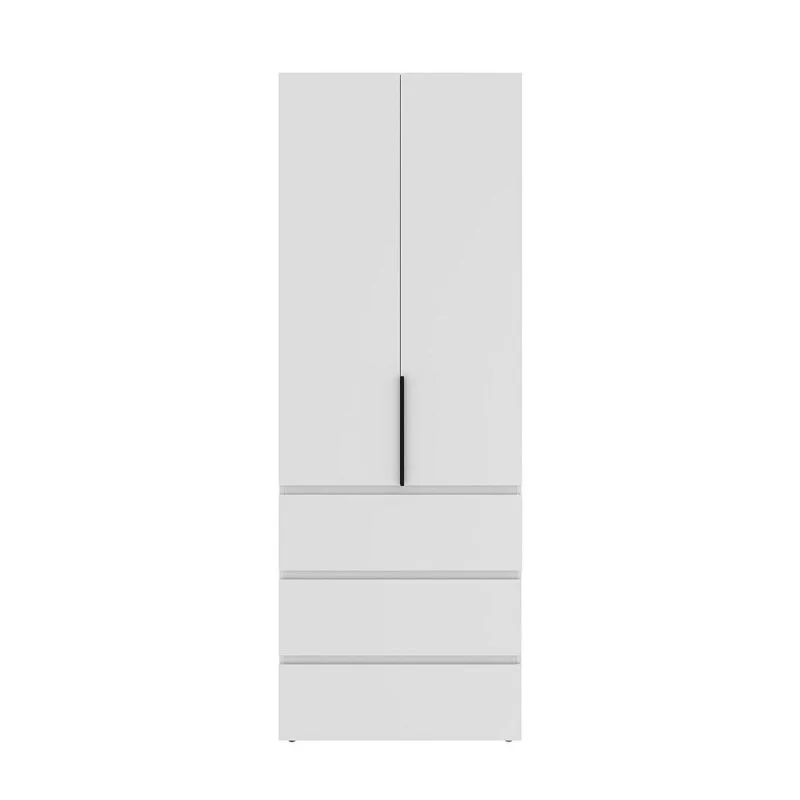 Шафа розпашна з полицями на 4 двері Light №1 160x220x50 см – Білий діамант