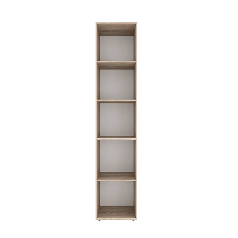 Розпашна шафа на 5 дверей із відкритими полицями Light №14 240x220x50 см – Дуб Сонома