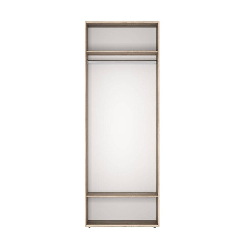 Розпашна шафа на 5 дверей із відкритими полицями Light №14 240x220x50 см – Дуб Сонома