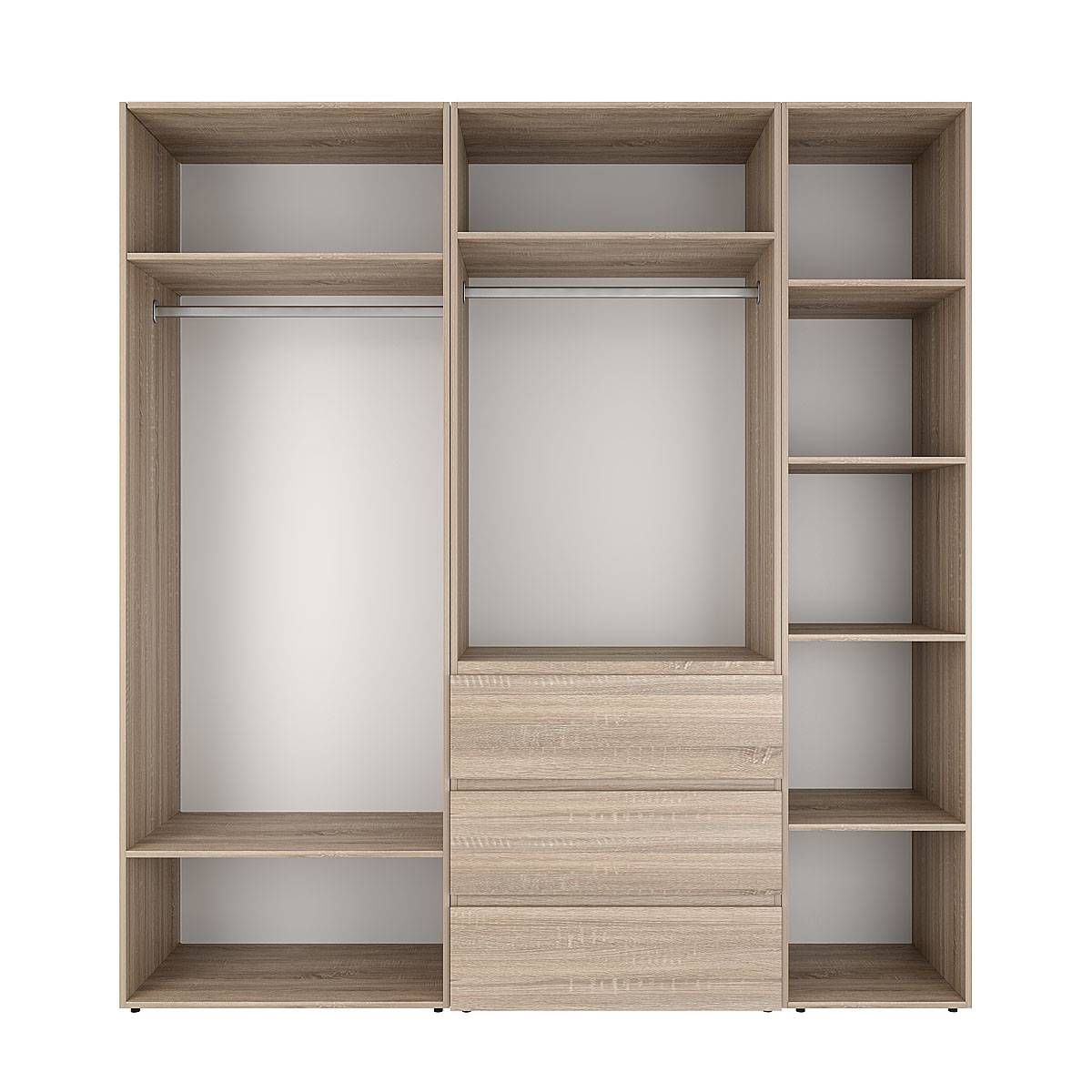 Шафа розпашна комбінована №4 Light 200x220x50 см – Дуб Сонома