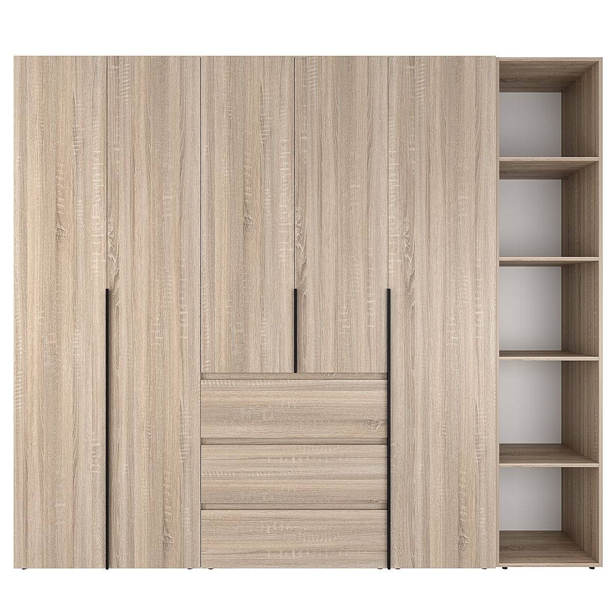 Шкаф распашной комбинированный №14 Light 240x220x50 см – Дуб Сонома