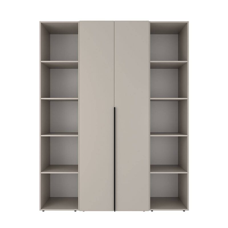 Распашной шкаф с открытыми полками Light №15 160x220x50 см – Кашемир