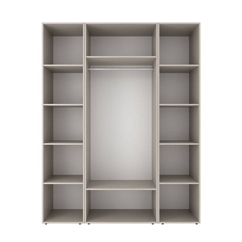 Распашной шкаф с открытыми полками Light №15 160x220x50 см – Кашемир