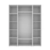 Шкаф распашной на 3 двери с открытыми полками Light №16 160x220x50 см – Белый бриллиант