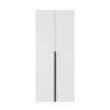 Шкаф распашной на 3 двери с открытыми полками Light №16 160x220x50 см – Белый бриллиант