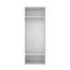 Шкаф распашной на 3 двери с открытыми полками Light №16 160x220x50 см – Белый бриллиант