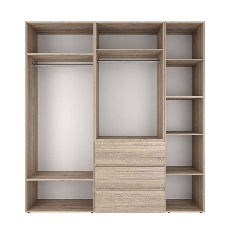 Шкаф распашной пятидверный Light №4 200x220x50 см – Дуб Сонома