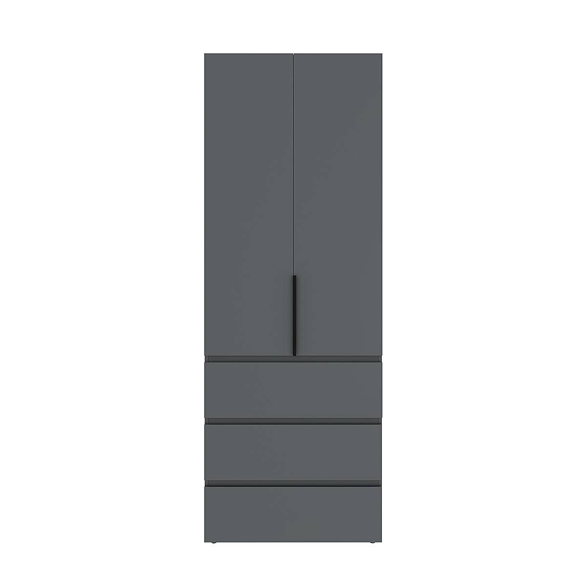 Шкаф распашной комбинированный №7 Light 120x220x50 см – Графит