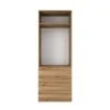 Шкаф трехдверный с открытыми полками Light №8 160х220х50 см – Дуб Эвок