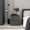 Комплект мебели для спальни Light: кровать 160х200 и 2 тумбы – Графит