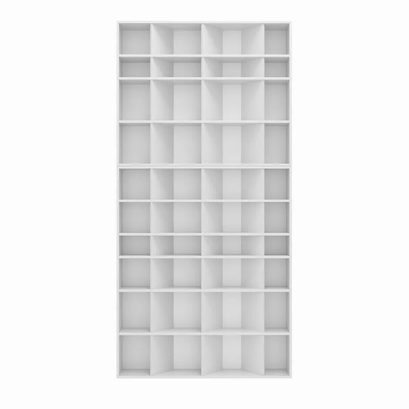 Стеллаж для книг и декора на 40 ячеек Light 120x246x16 см – Белый бриллиант
