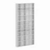 Стеллаж для книг и декора на 40 ячеек Light 120x246x16 см – Белый бриллиант