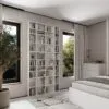 Стеллаж для книг и декора на 40 ячеек Light 120x246x16 см – Белый бриллиант