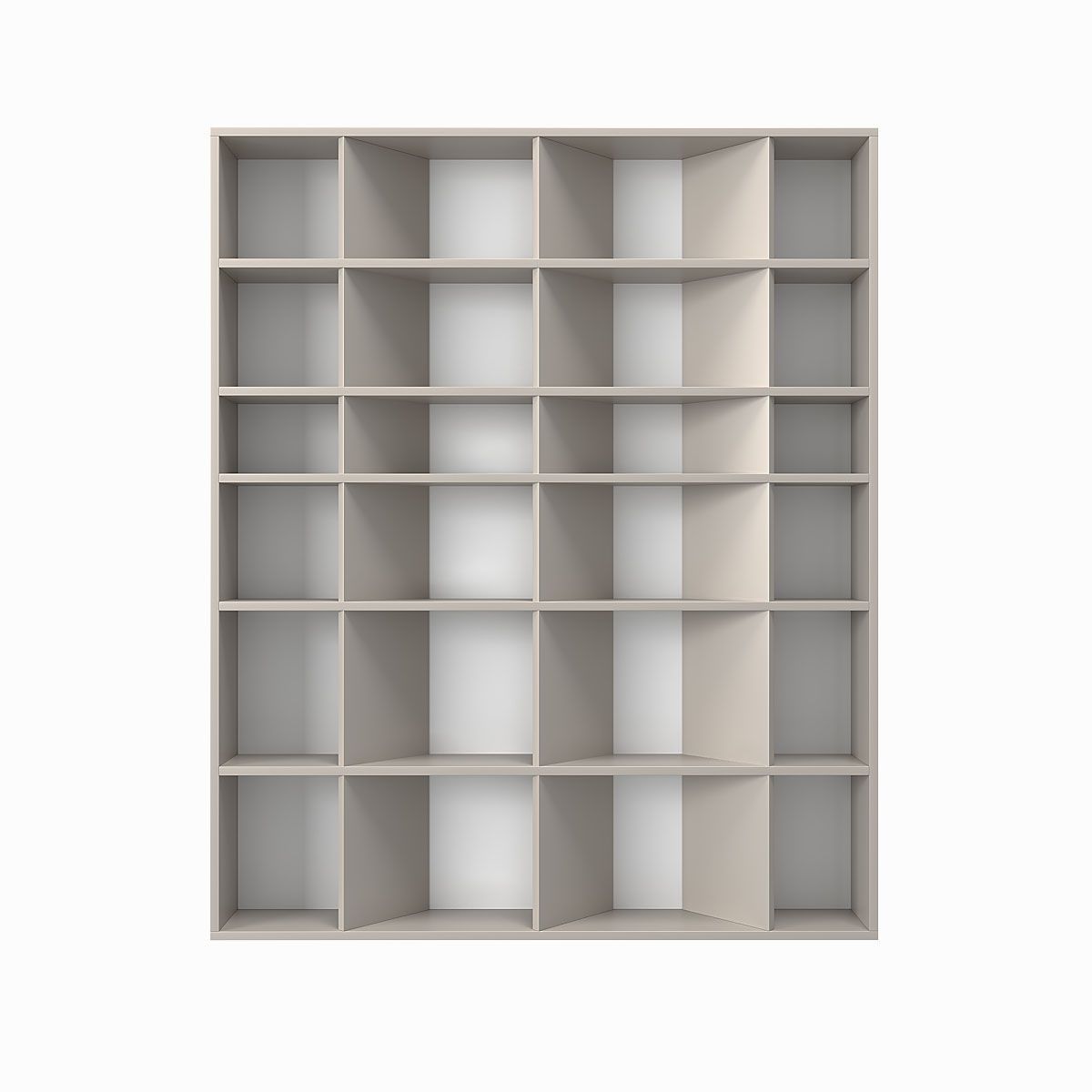 Light shelving unit for books and decor 120x146x16 cm – Cashmere