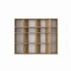 Напольная книжная полка на 16 ячеек Light №2 120x100x16 см – Дуб Эвок