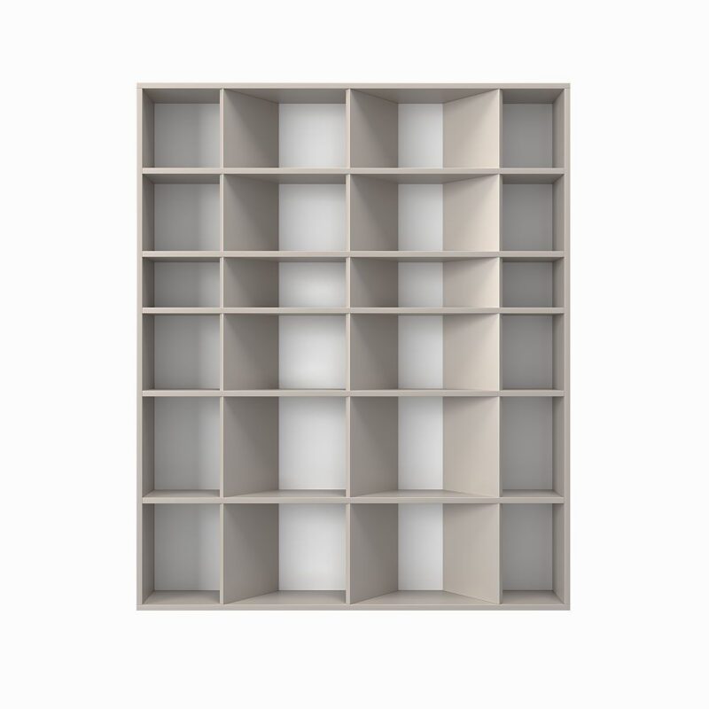Напольная полка для книг и декора на 24 ячейки Light №1 120x146x16 см – Кашемир