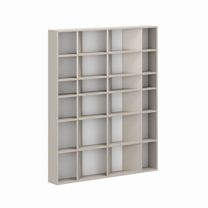 Підлогова полиця для книг та декору на 24 комірки Light №1 120x146x16 см – Кашемір