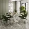 Urban modern extendable dining table 120(160)x75x80 cm – Light Atelier / White Diamond
