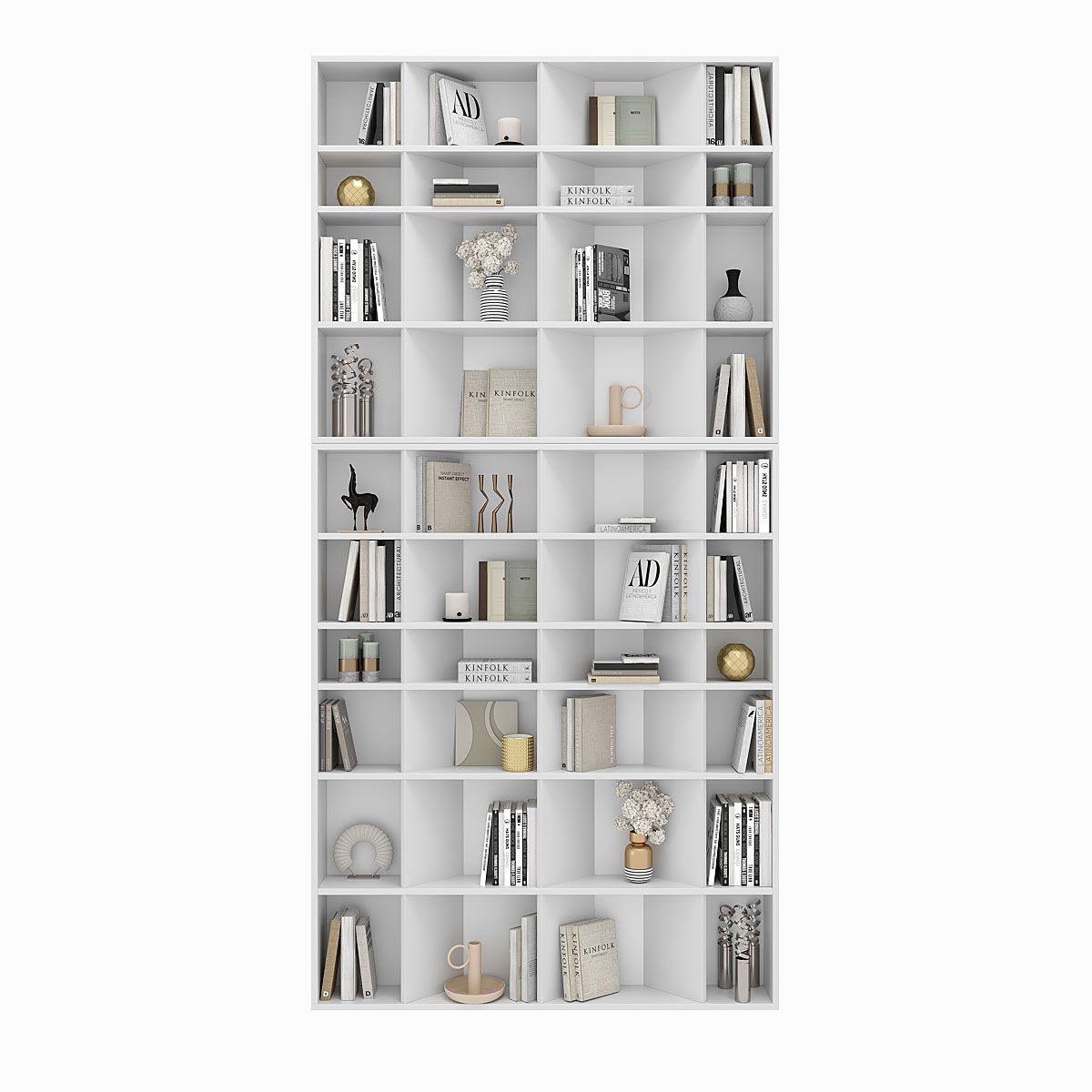 Стелаж для книг та декору Light 120x246x16 см – Білий діамант