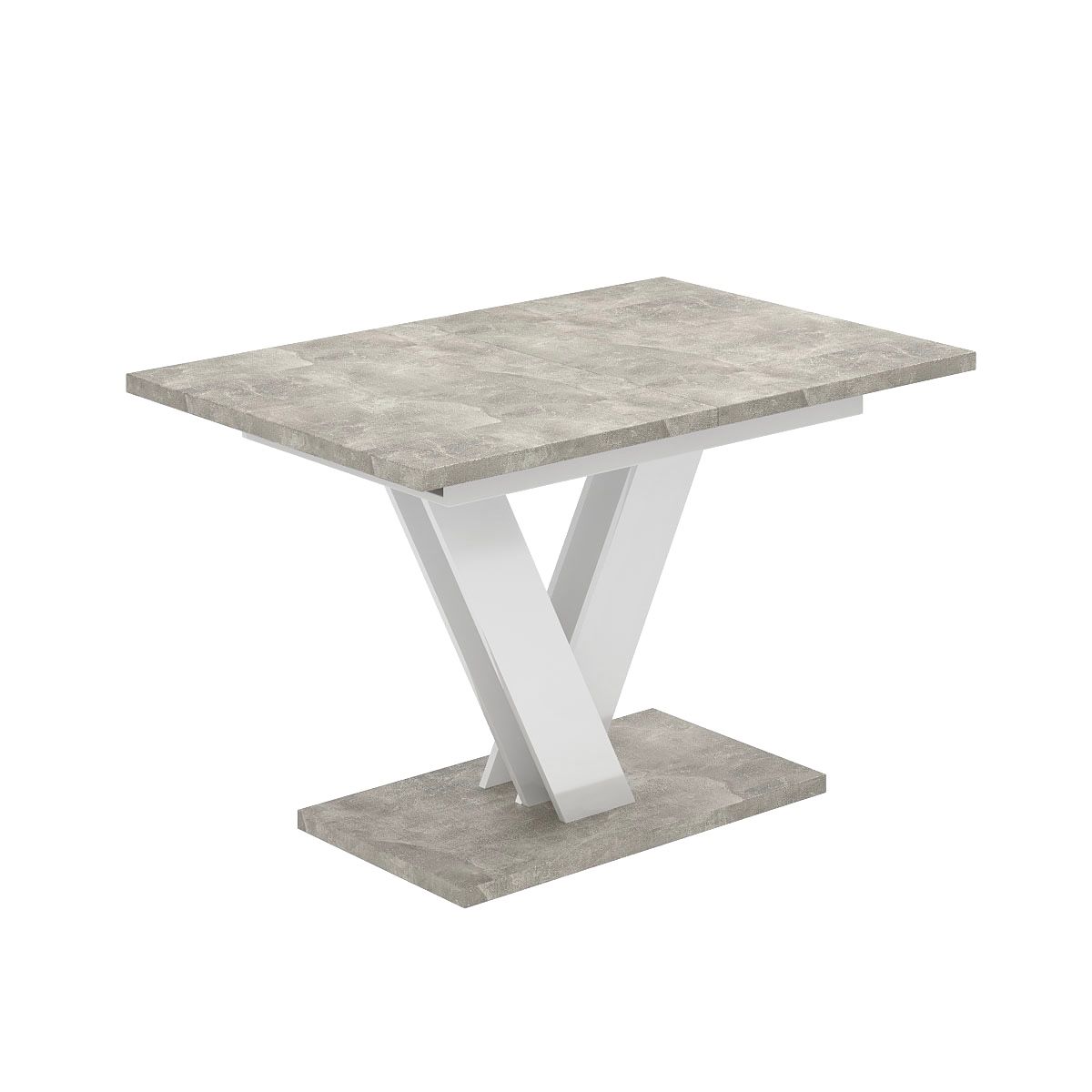 Urban modern extendable dining table 120(160)x75x80 cm – Light Atelier / White Diamond