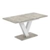 Urban modern extendable dining table 120(160)x75x80 cm – Light Atelier / White Diamond