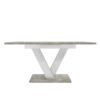 Urban modern extendable dining table 120(160)x75x80 cm – Light Atelier / White Diamond