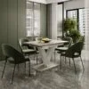 Urban modern extendable dining table 120(160)x75x80 cm – Light Atelier / White Diamond