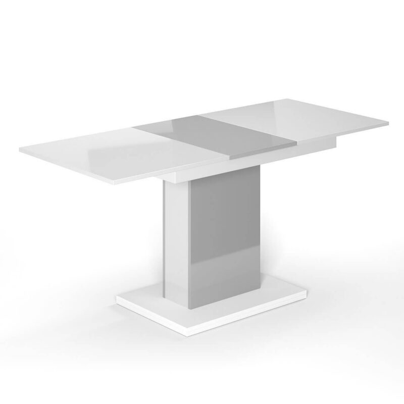 Boston M extendable dining room table 120(160)x75x69 cm – White Diamond / Ash